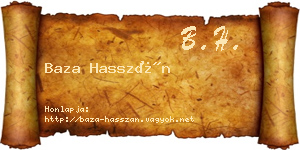 Baza Hasszán névjegykártya